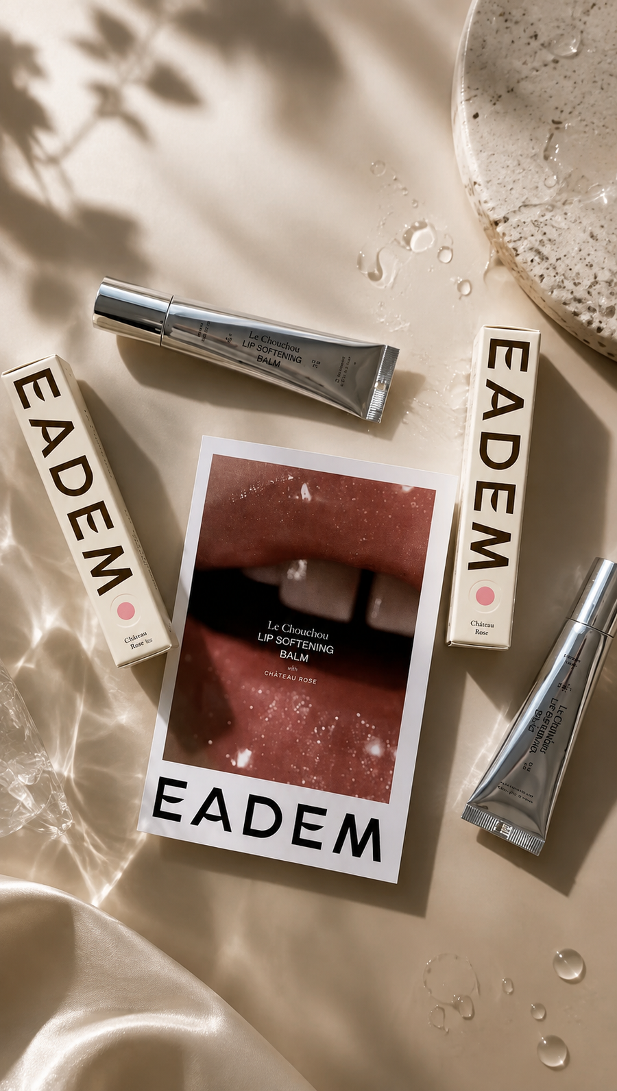 tinted lip balm, moisturising lip gloss tube