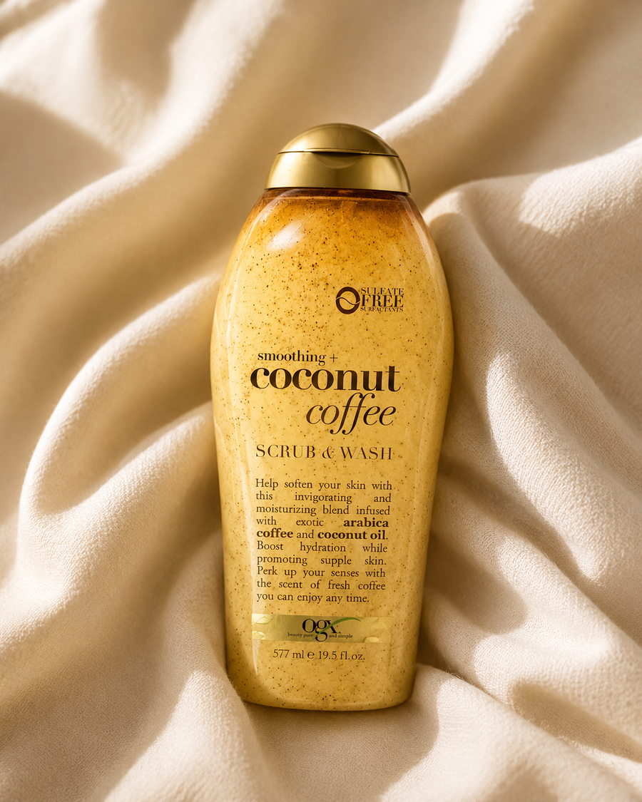 smoothing coconut scrub and wash